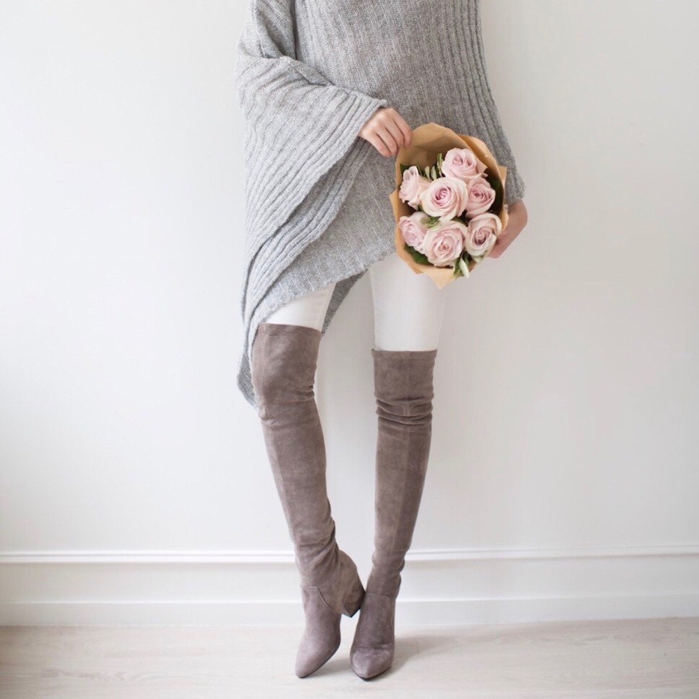 Taupe |  Over the Knee | Suede